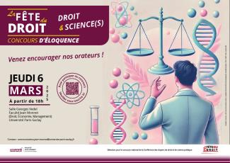 Affiche concours d'éloquence Fête du droit 2025